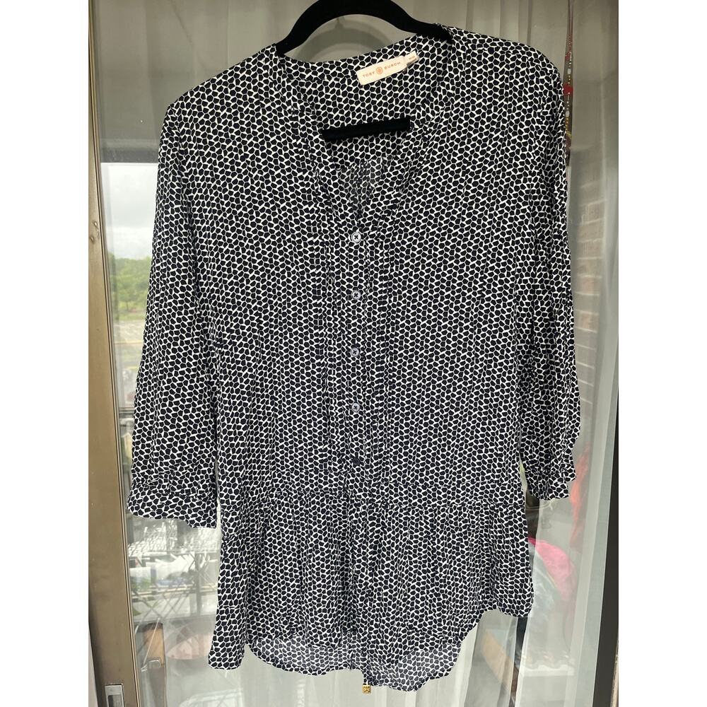 Tory Burch Button Up Tunic Size M - image 2